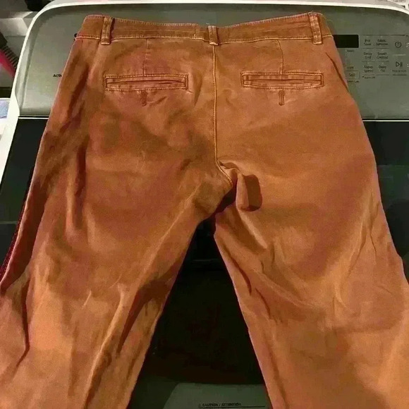 Chino by Anthropologie relaxed velvet striped pants tan size 25 - Picture 8 of 11